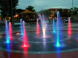 Children's Fountain on the Arts Plaza at night