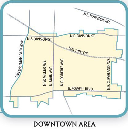 Downtown area map