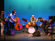 Four musicians performing on stage at the Mt. Hood Jazz Festival.