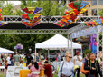 Gresham Arts Festival hanging umbrellas