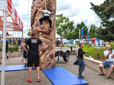 Children on climbing wall at Gresham Arts Festival