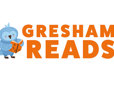Gresham Reads logo - owl reading a book