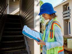 Code compliance officer at work