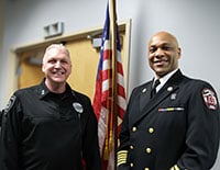 Police Chief Travis Gullberg and Fire Chief Jeffrey Hairston