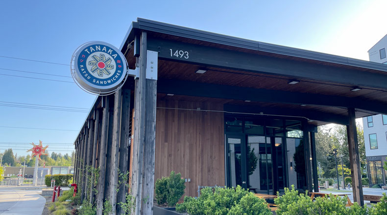 Tanaka restaurant sits next to the Civic Station MAX stop for easy access to commuters coming and going in Gresham.