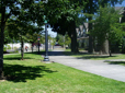 Lawn and walking path in Cedar Neighborhood Park