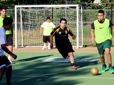 People playing futsal in Davis Park