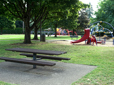 Picnic table in Rockwood Central Park