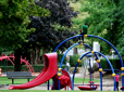 Play structure in Rockwood Central Park