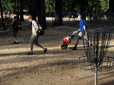 People playing disc golf in Vance Park