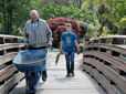 Volunteers working on Tsuru Island in Main City Park